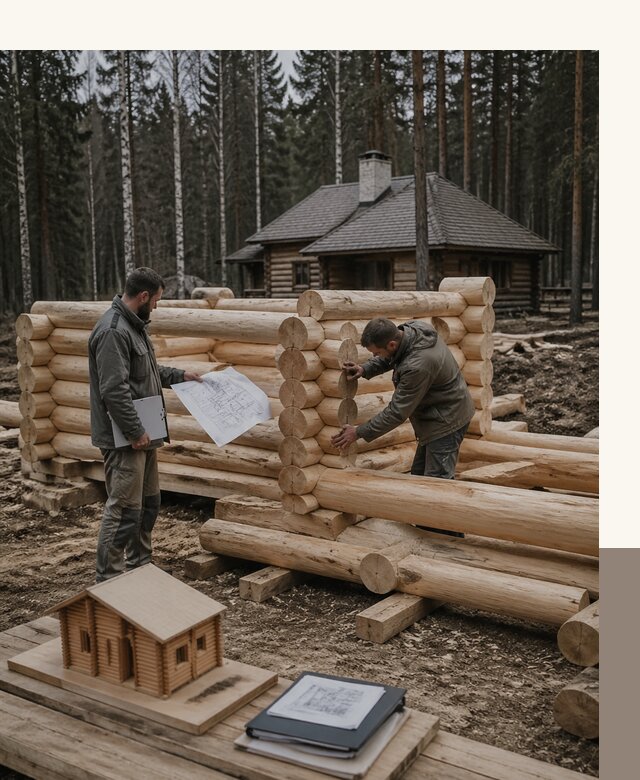 Проектирование и строительство домов из бревна в Твери